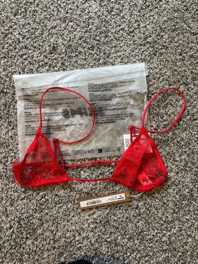 SKIMS ultra fine lace micro triangle bralette